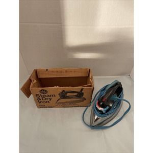 Vintage General Electric GE STEAM & DRY CLOTHES IRON Model F63 New Old Stock Box